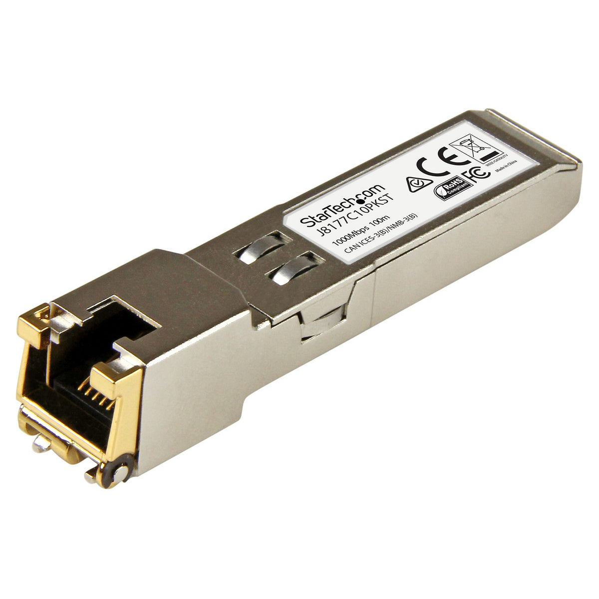 STARTECH.COM Gigabit RJ45 Kupfer SFP Transceiver Modul - HP J8177C kompatibel 1000Base-T - Mini GBIC - 10er pack