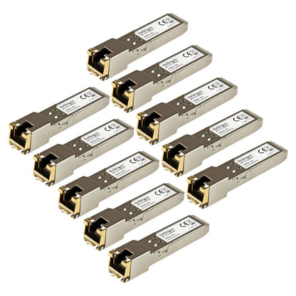 STARTECH.COM Gigabit RJ45 Kupfer SFP Transceiver Modul - HP J8177C kompatibel 1000Base-T - Mini GBIC - 10er pack