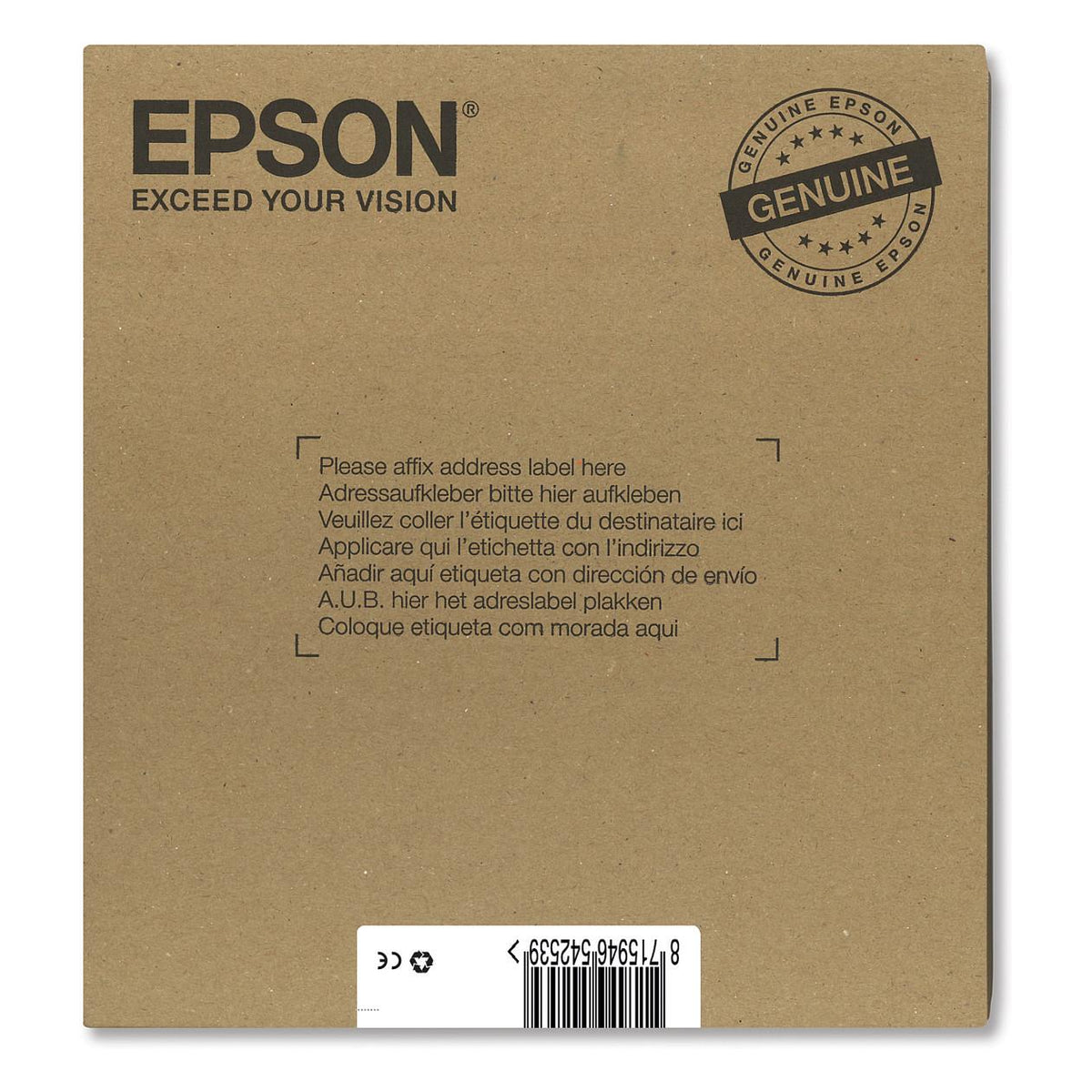 Epson Original Easy Mail Packing T1285 Fuchs Druckerpatronen 4er Multipack BK/C/M/Y (C13T12854511)