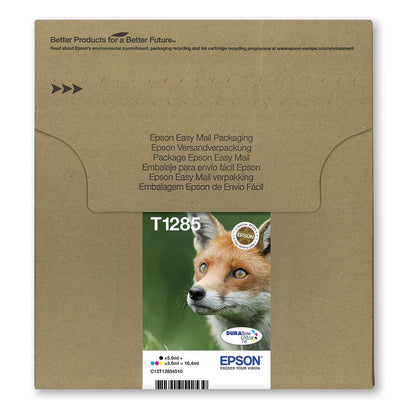Epson Original Easy Mail Packing T1285 Fuchs Druckerpatronen 4er Multipack BK/C/M/Y (C13T12854511)