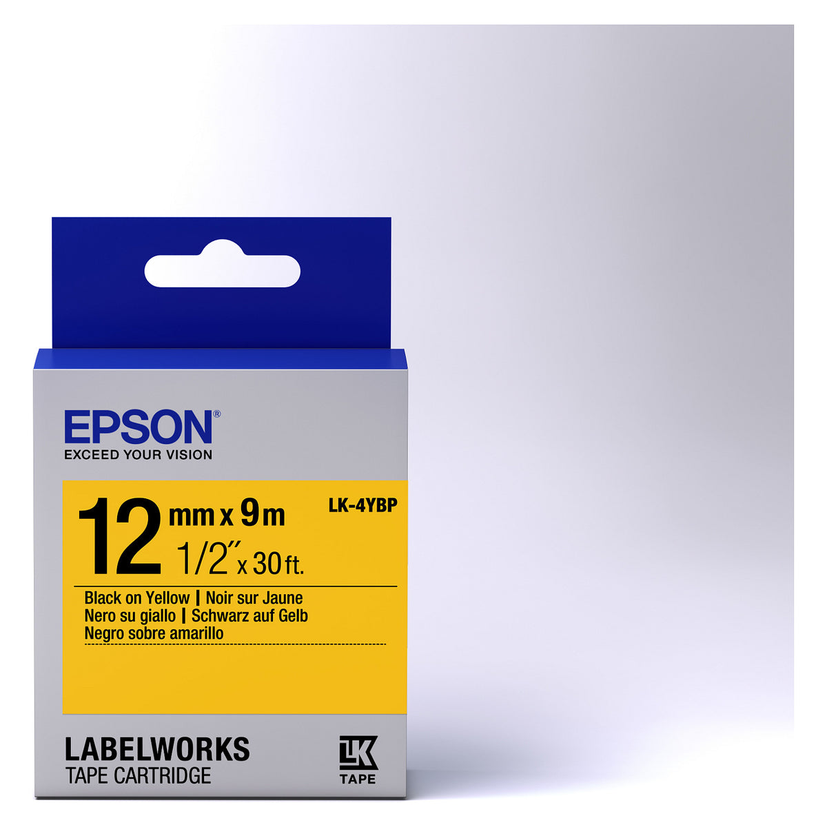Epson LK-4YBP - Schwarz auf Gelb - Rolle (1,2 cm x 9 m)