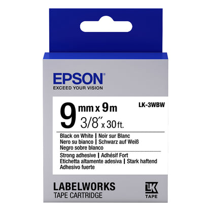 Epson LabelWorks LK-3WBW - Black on white - Roll (0.9 cm x 9 m) (C53S653007)