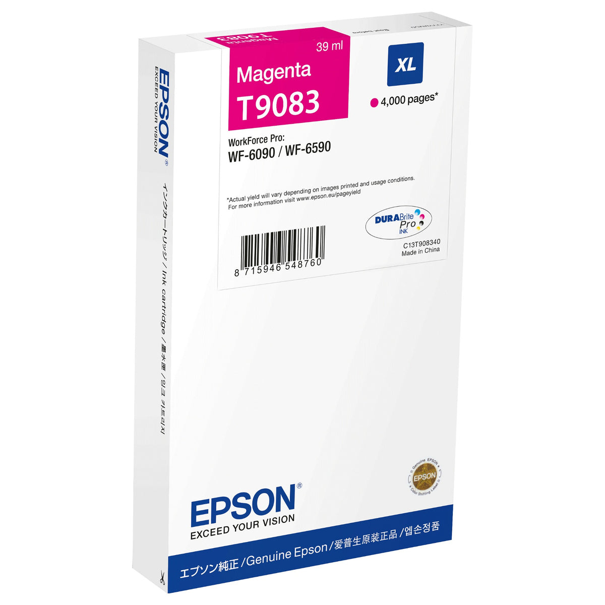 EPSON Tinte magenta 39.0ml WF Pro 6xxx, ''XL''