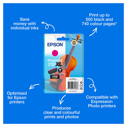EPSON Tinte magenta 8.9ml XP 980, ''250XL''