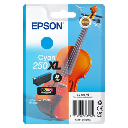EPSON Tinte cyan 8.9ml XP 980, ''250XL''