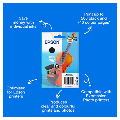 EPSON Tinte schwarz 5.3ml XP 980, ''250''