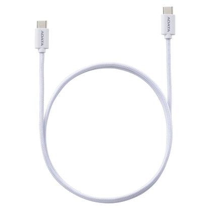STICK ADATA USB 2.0 Kabel, USB-C Stecker > USB-C Stecker (wei, 2 Meter, PD 3.0, QC 3.0, Laden mit bis zu 100 Watt)