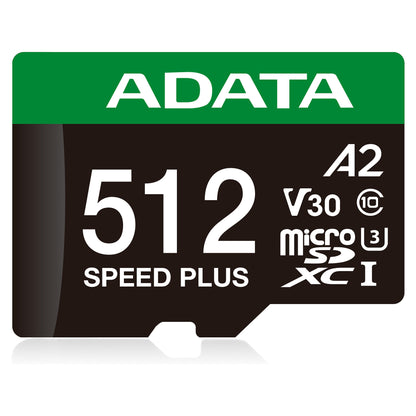 CARD ADATA SPEED PLUS microSDXC 512 GB (UHS-I U3, Class 10, V30, A2)