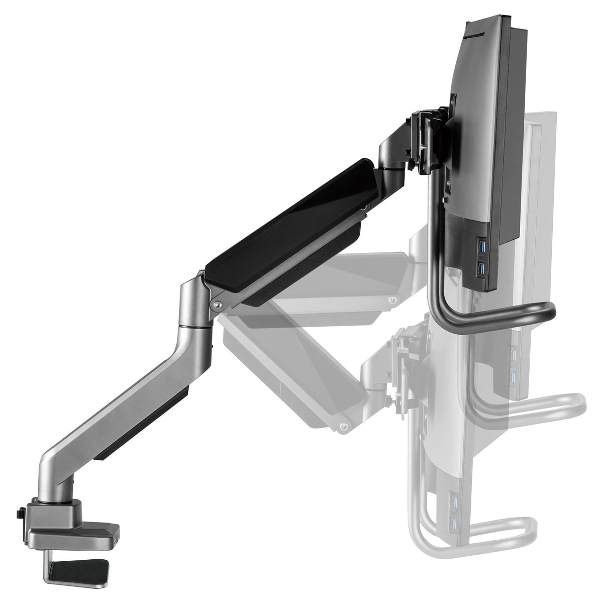 Equip Tischhalterung 17"-32"/2TFT 360° Gasfeder 9Kg silber lite Retail