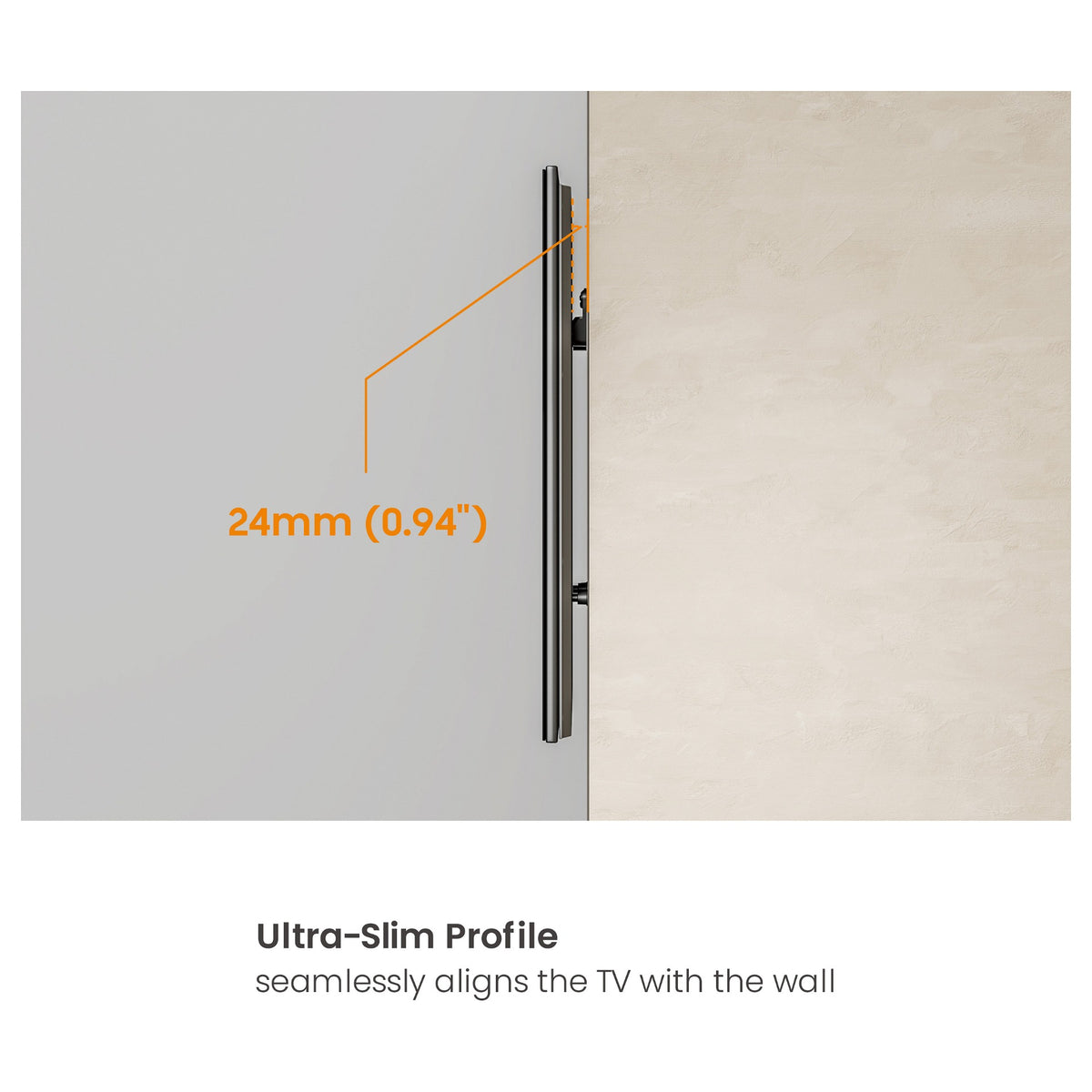 Equip Wandhalterung 32"-100"/1TFT NO DRILL 1Gelenk 75Kg sw