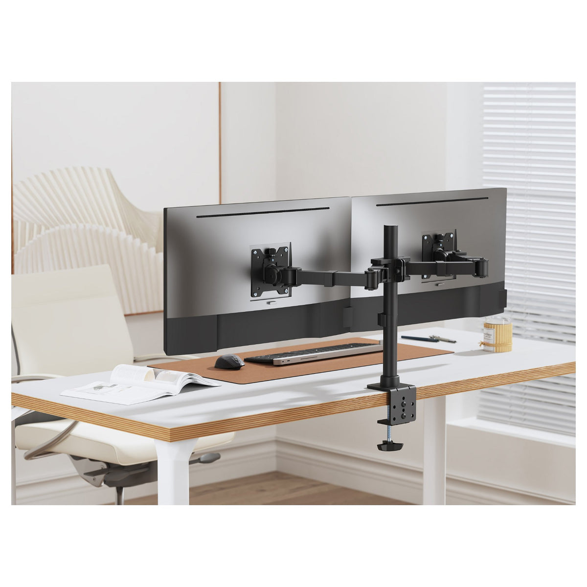 Equip Tischhalterung 17"-35"/2TFT 360° H.Leist. 20Kg schwarz