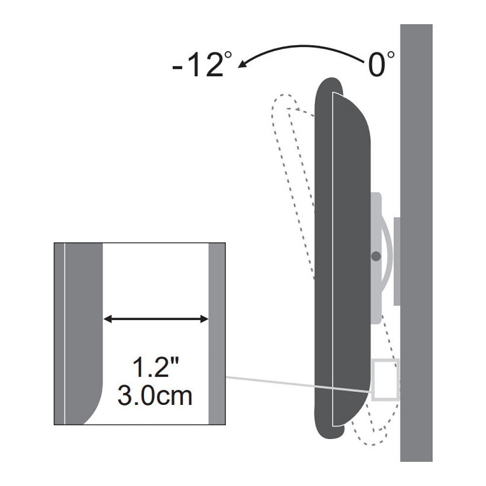 TECHLY Wandhalterung fuer 1 LCD TV LED 13-30 Zoll 33,02-76,2cm schwarzn Tragkraft 15Kg Tiefe 30mm