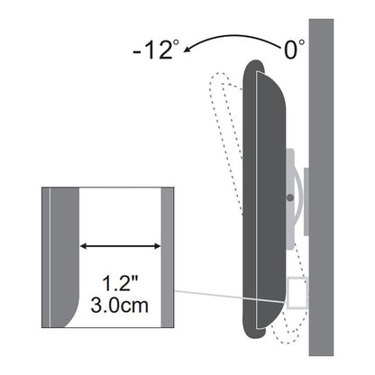 TECHLY Wandhalterung fuer 1 LCD TV LED 13-30 Zoll 33,02-76,2cm schwarzn Tragkraft 15Kg Tiefe 30mm
