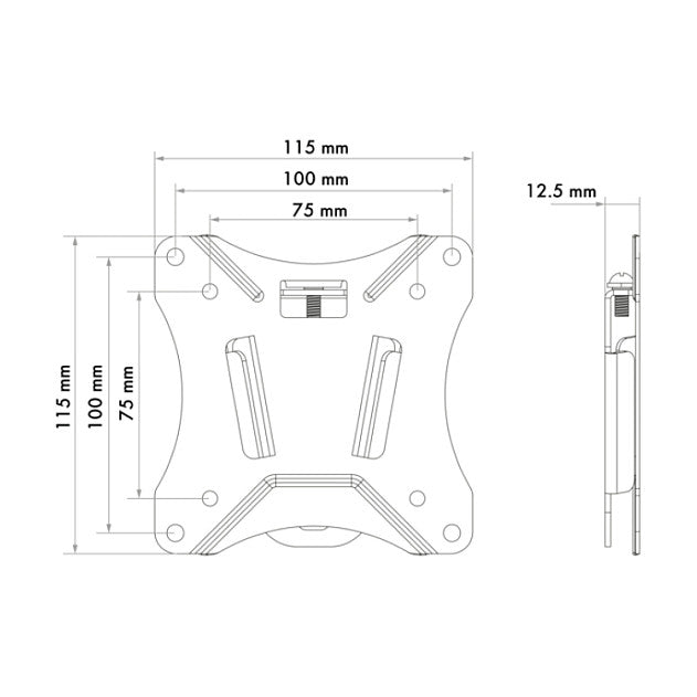 Schwaiger Wandhalterung TV 13"-29" Max.25KG Schwarz