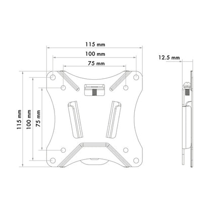 Schwaiger Wandhalterung TV 13"-29" Max.25KG Schwarz