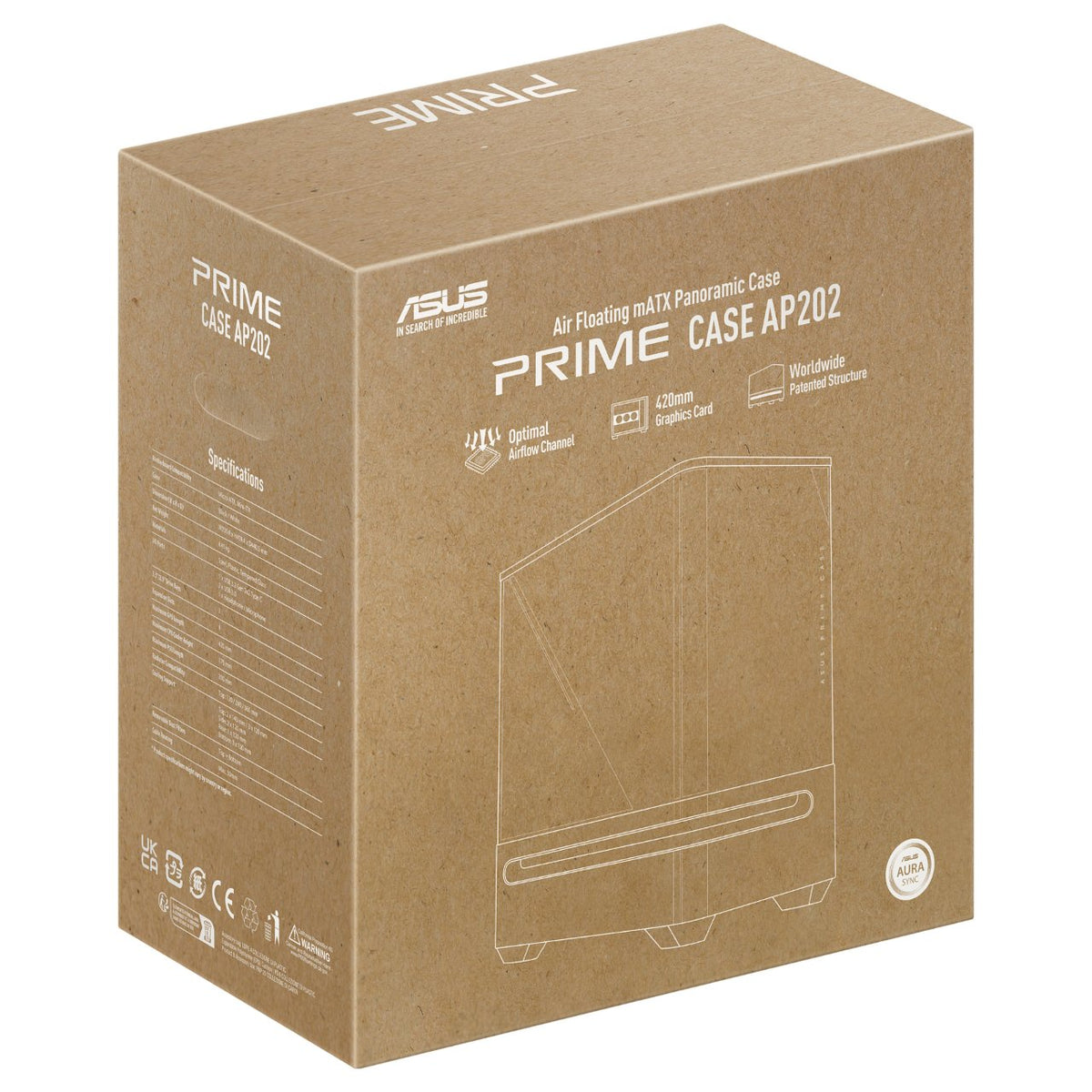 ASUS PRIME AP202 TG ARGB BLACK