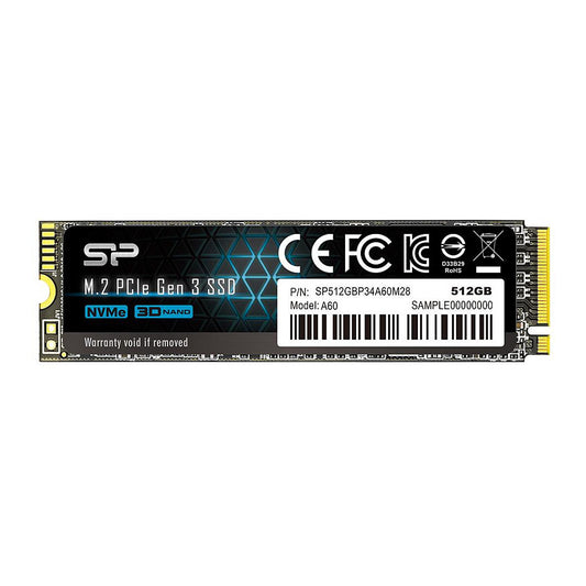 M.2 512GB Silicon Power P34A60 2280 - PCIe 3.0 x4 (NVMe)
