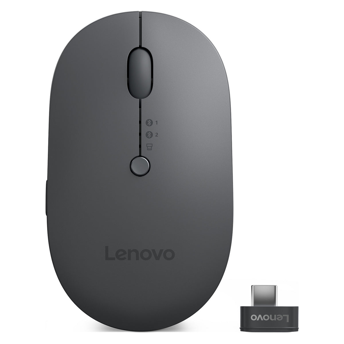 Lenovo Multi-Device - X9 Edition kabellose Maus - 2.4 GHz, Bluetooth 5.0 - grau/schwarz