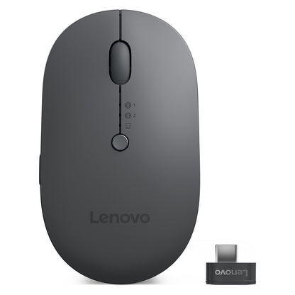 Lenovo Multi-Device - X9 Edition kabellose Maus - 2.4 GHz, Bluetooth 5.0 - grau/schwarz