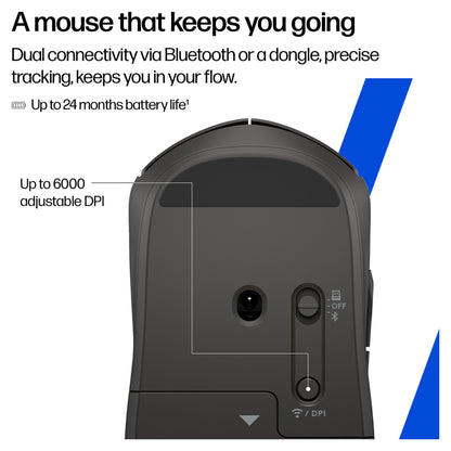 HP 405 Quiet Wireless-Maus EMEA-INT, schwarz