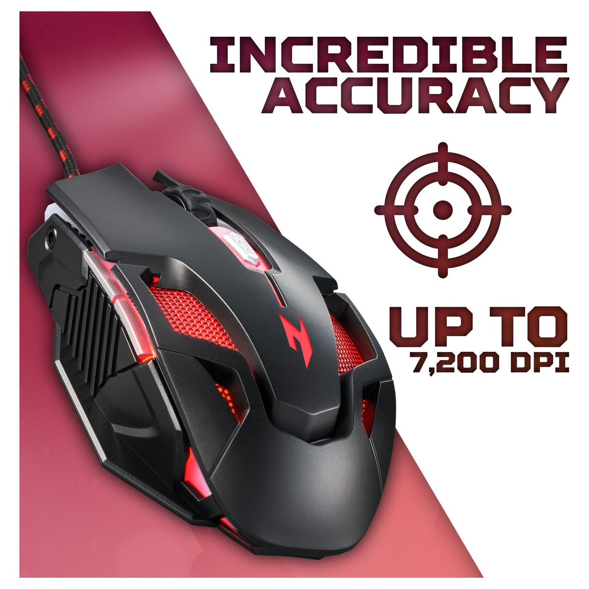 Acer Nitro NMW200 - Retail Pack - Mouse - Ergonomic