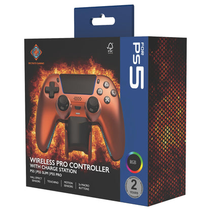 Deltaco Controller inkl. Ladestation Wireless orange PS5