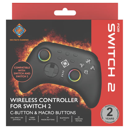 Deltaco Controller 2 C Taste RGB Wireless schwarz Switch