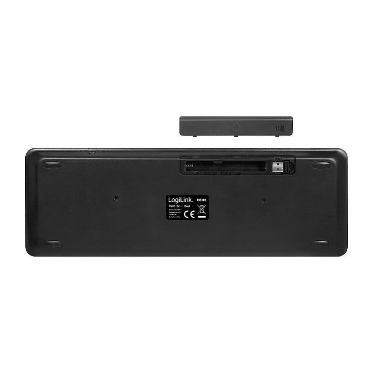 Logilink Tastatur Wireless mit Touchpad, 2,4 GHz, schwarz