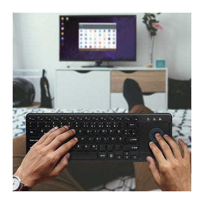 Logilink Tastatur Wireless mit Touchpad, 2,4 GHz, schwarz