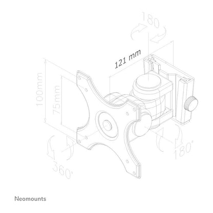 NEOMOUNTS Wall Mount fr Flachbildschirme 25,4-76,2cm 10-30Zoll bis 10kg schwarz