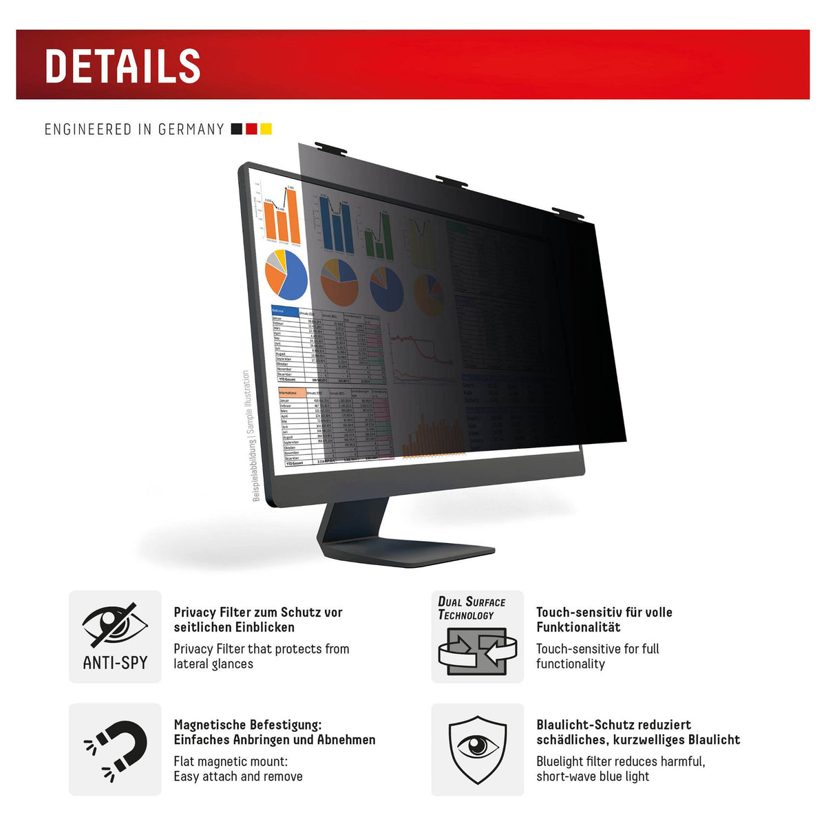 DISPLEX Privacy Safe Desktop Uni 24" (16:10)