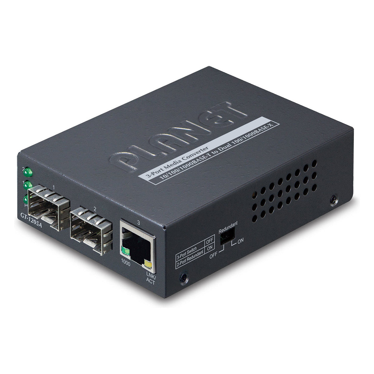 Planet GT-1205A 1-Port 10/100/1000Base-T- 2-Port Gigabit SFP