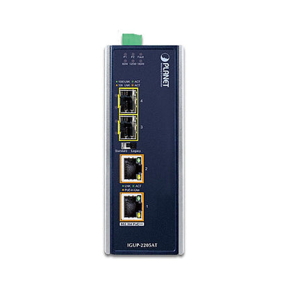 Planet IGUP-2205AT Industrial 2-Port 100/1000X SFP to 2-Port
