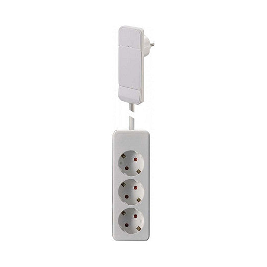 BACHMANN SmartPlug Flachstecker, mit 3x Schutzkontakt Steckdosenleiste, wei, 1,6 m