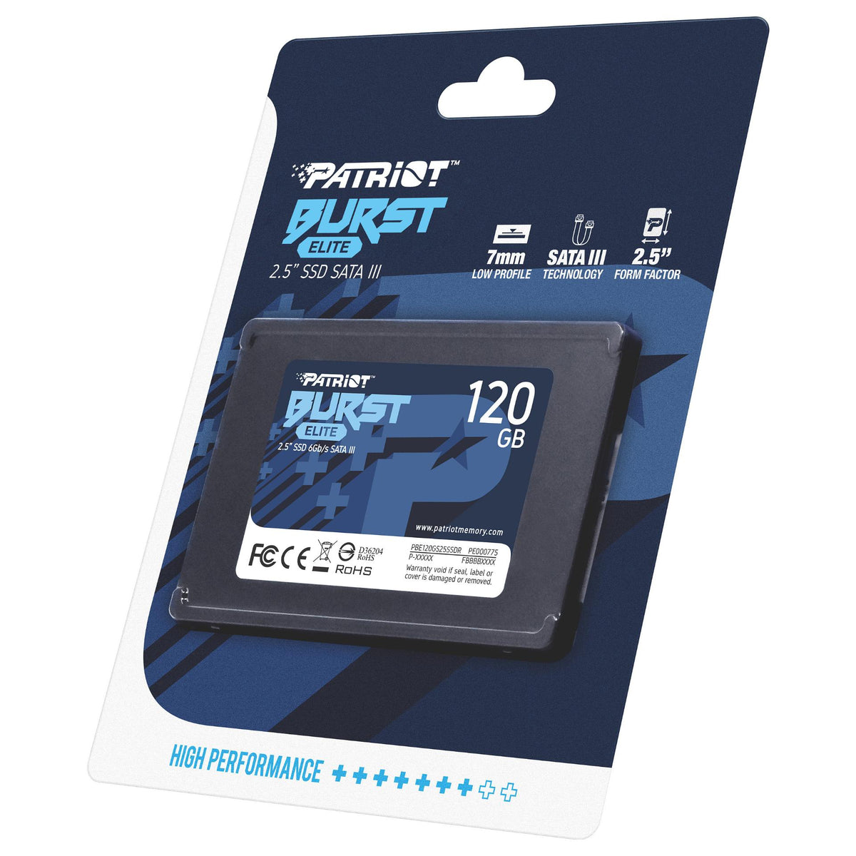2,5" 120GB Patriot Burst Elite SATA3 450/350 PE000775