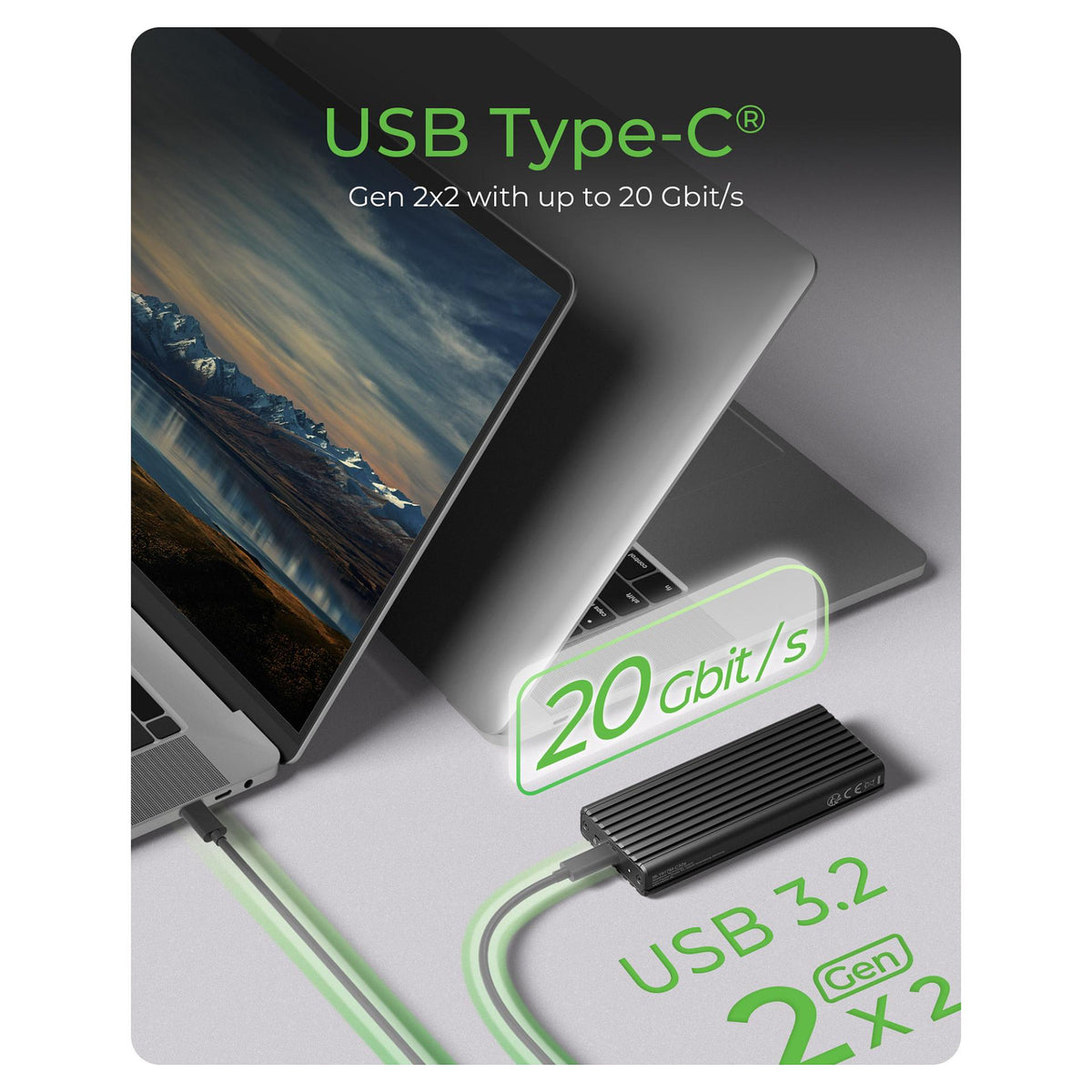 ICY BOX IB-1917M-C32a NVMe M.2 SSD zu Type-C