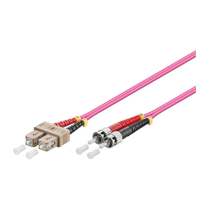 Patchkabel LWL Duplex OM4 (Multimode, 50/125) SC/ST, LSZH, austauschbare Polarität, 3m, Good Connections®