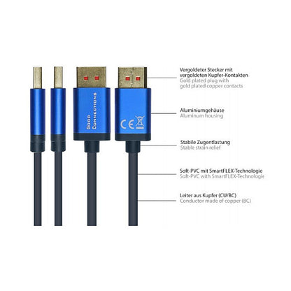 Good Connections Kabel SmartFLEX DP1.4 blau 5m