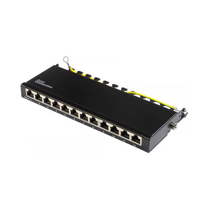 Good Connections Patchpanel Cat.6 12-Port 0,5 HE schwarz