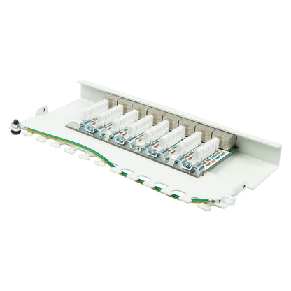 Good Connections Patchpanel Cat.6A 8-Port 0,5 HE reinweiß