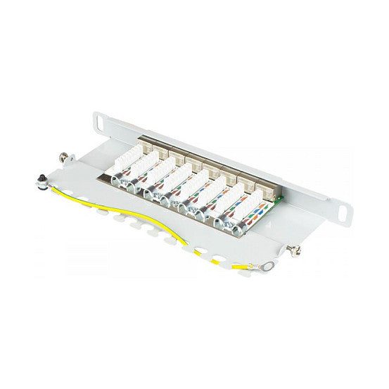 Good Connections Patchpanel 10"Cat. 6A 8-P. 0,5HE lichtgr.