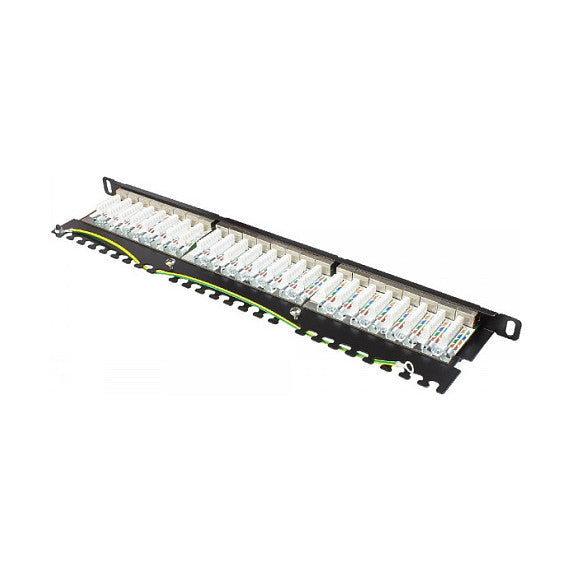 Good Connections Patchpanel 19"Cat. 6 24-P. 0,5 HE schw.