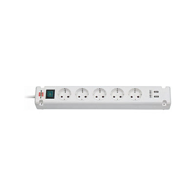 Brennenstuhl Steckdosenleiste Bremounta 5x+USB weiß 3m