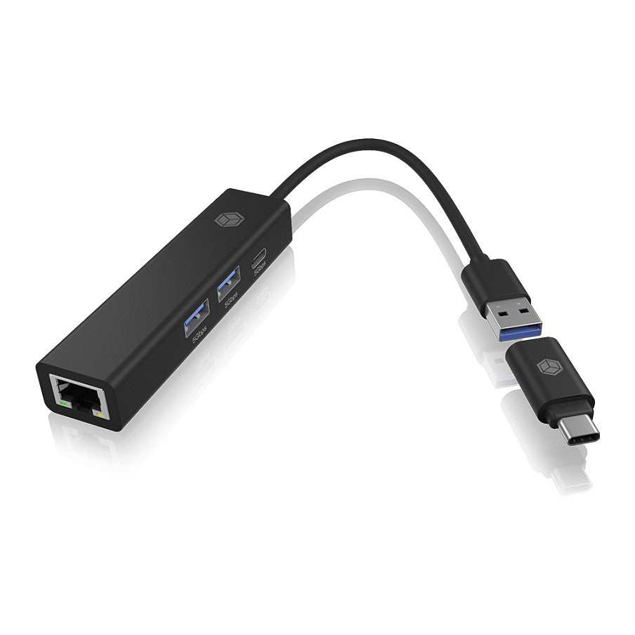 ICY BOX IB-HUB1439 LAN/USB Hub LAN/USB Hub