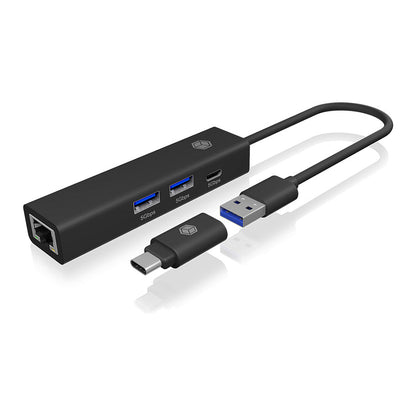 ICY BOX IB-HUB1439 LAN/USB Hub LAN/USB Hub