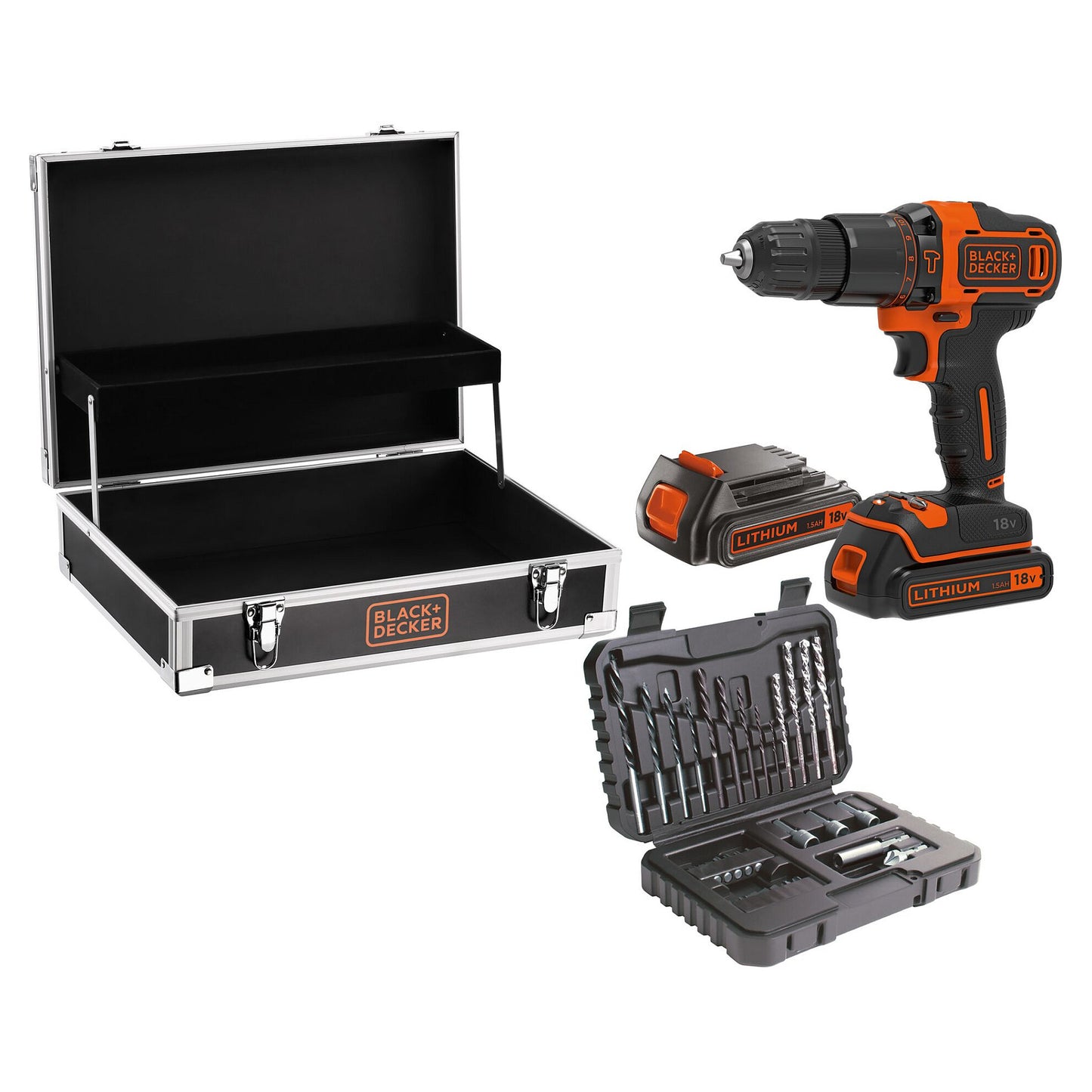 Black&Decker Akku-Schlagbohrschraube BDCHD18B2FC 2x1.5Ah 18V