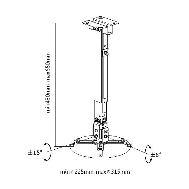 Equip Beamer Deckenhalterung universal bis 20kg +++ Wand ws retail