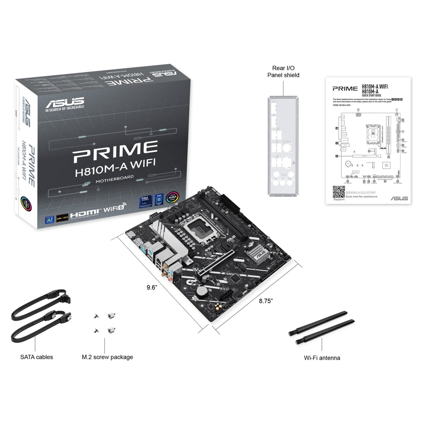 ASUS PRIME H810M-A WIFI (Intel.LGA1851.DDR5.mATX)