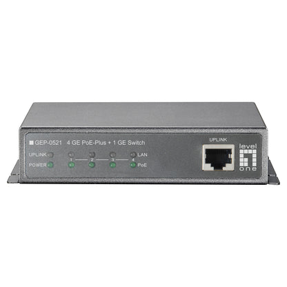 Switch 4x GE GEP-0521 115W 4xPoE+