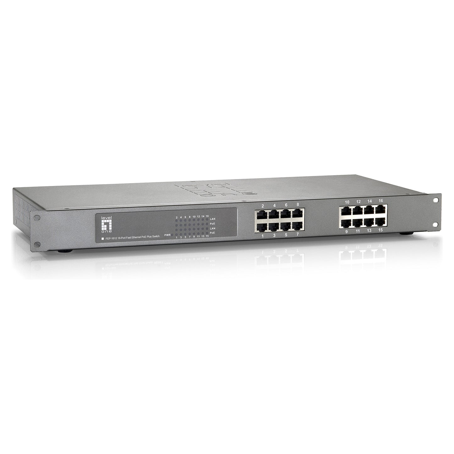 Switch 16x FE FEP-1612W120 19" 120W 16xPoE+